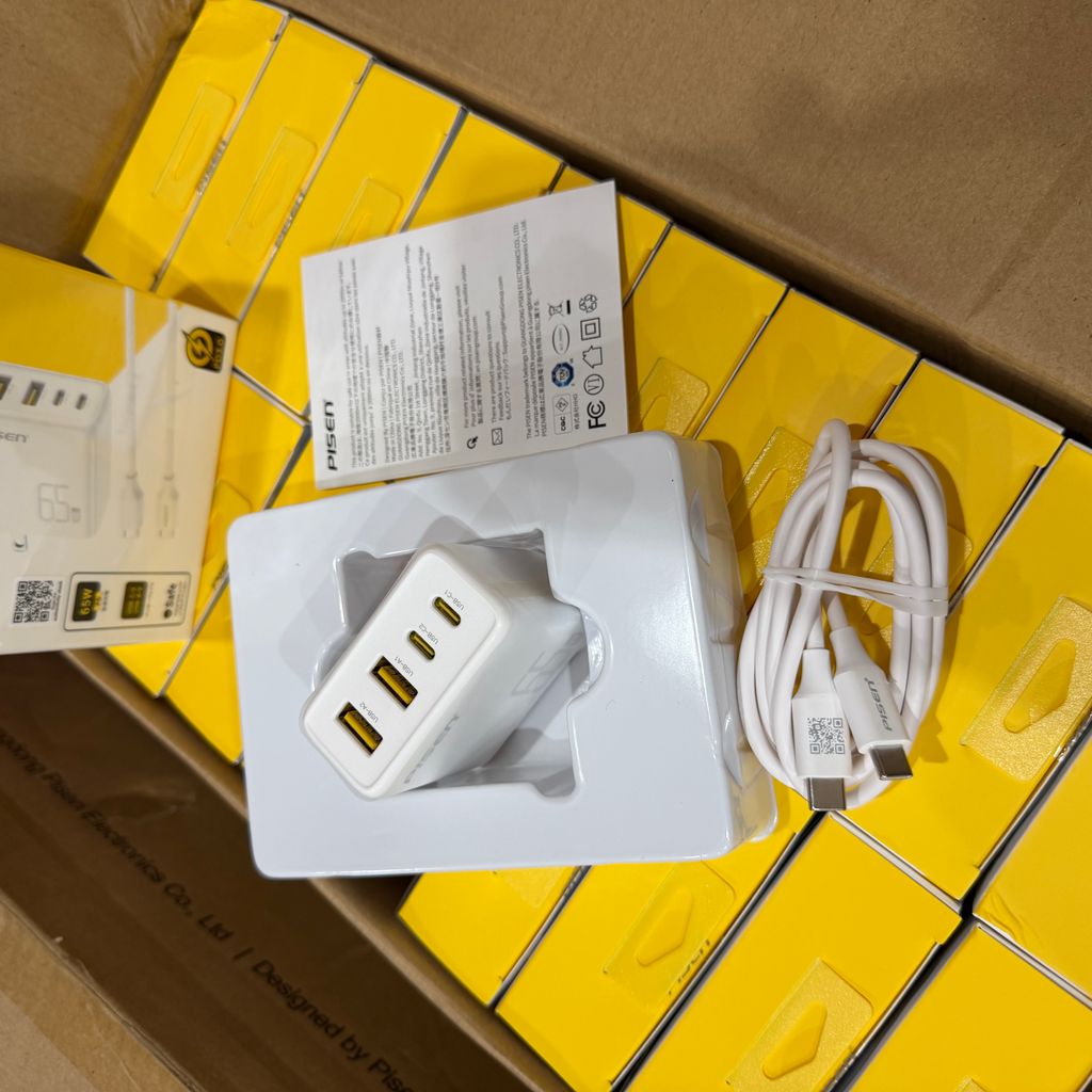 Bộ sạc Pisen Chính hãng 65W GAN 4 cổng - Ảnh 4
