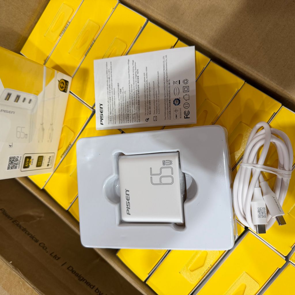 Bộ sạc Pisen Chính hãng 65W GAN 4 cổng - Ảnh 3