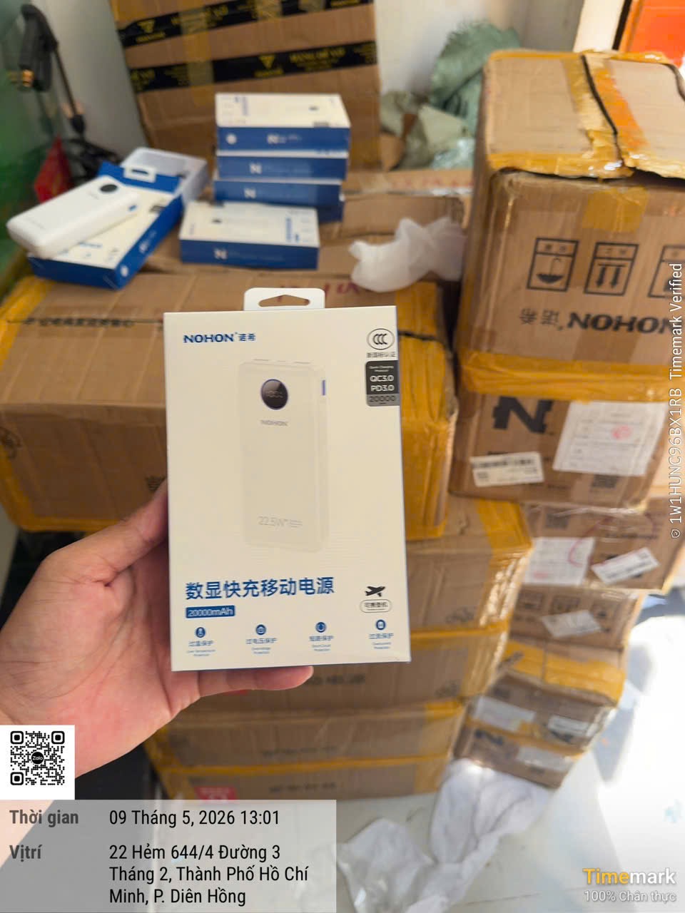 PIN NONHON 20.000mah sạc nhanh 22.5w 3CCC