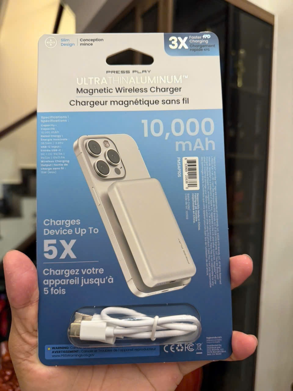 pin dự phòng magsafe Press Play 10,000mah