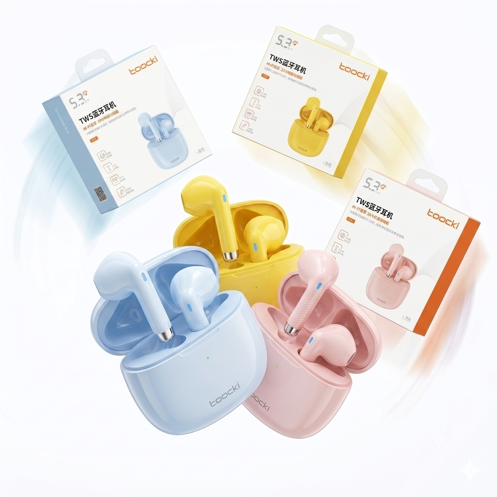 Tai nghe Bluetooth TWS hãng Toocki , Bluetooth 5.3, pin 25h