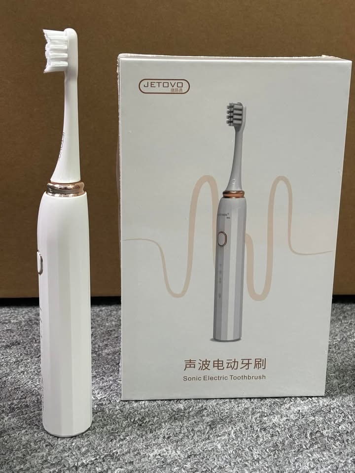 Bàn chải điện Sonic Electric Toothbrush JETOVO - kèm 2 đầu bàn chải