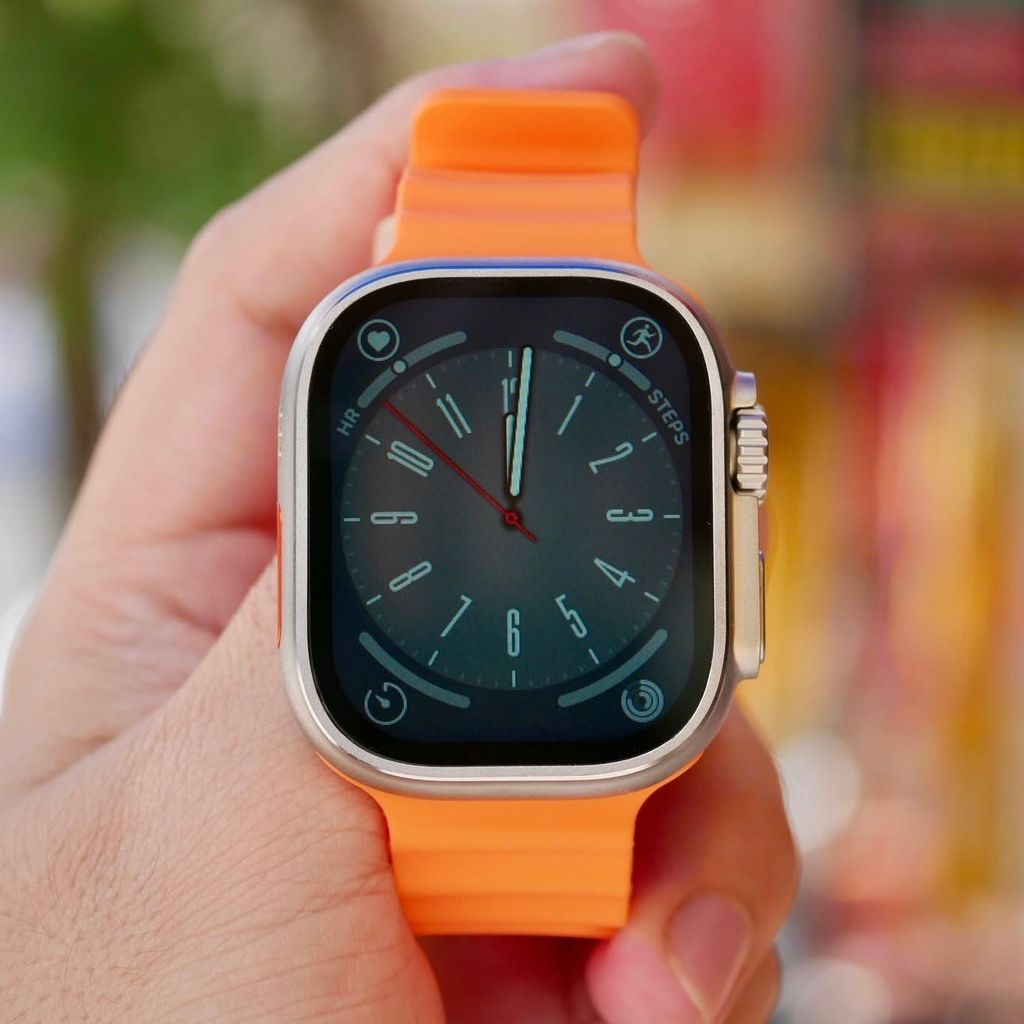 1/7        Đồng hồ thông minh WIWU SW01 ULTRA ( ko hộp - dây màu cam )