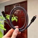 Cáp Thunderbolt C to C dây dù + USB 4, 240w + tốc độ 40 Gbps + xuất hình ảnh 8K