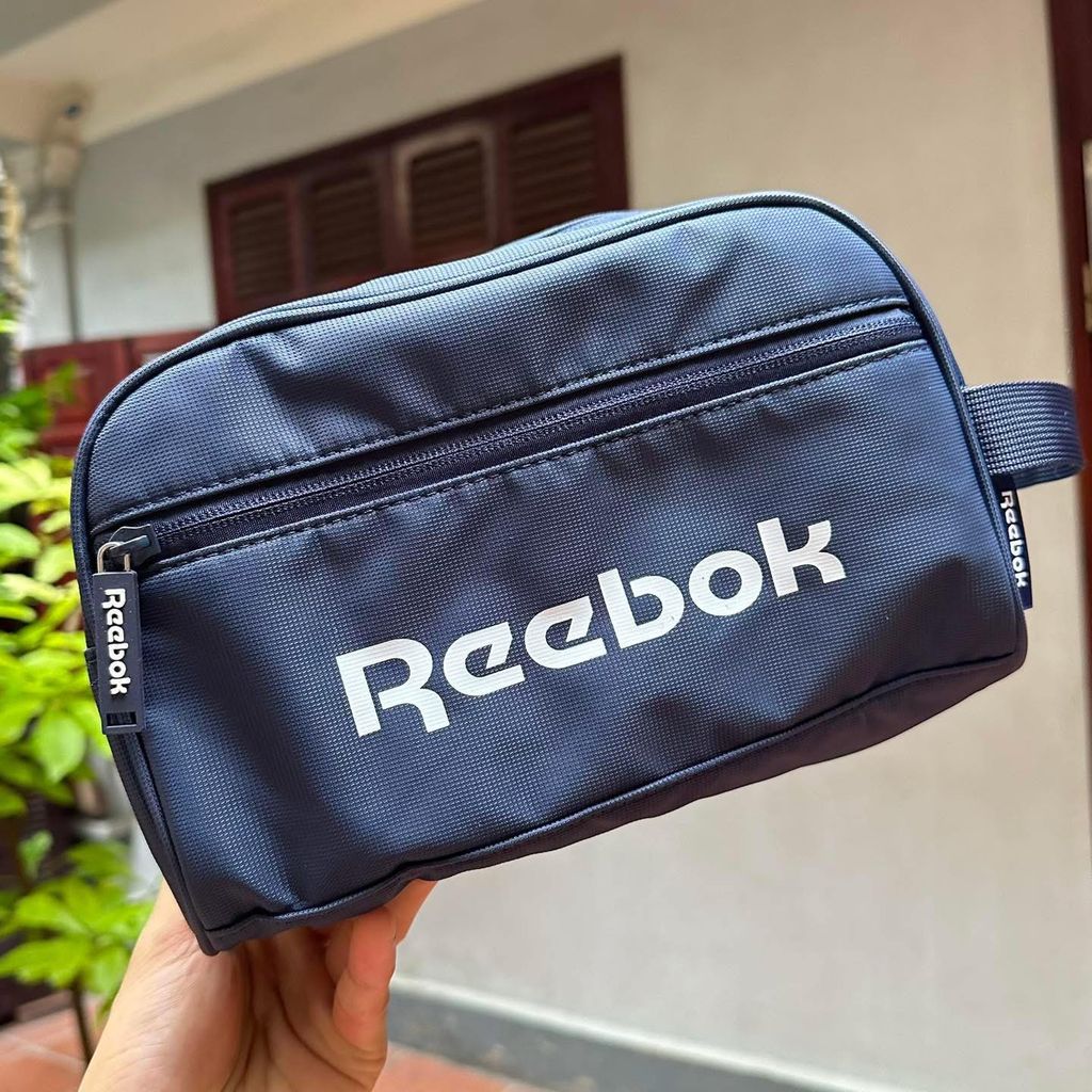 Túi Reebok size nhỏ chính hãng Xanh Navy - đựng phụ kiện, giầy, mỹ phẩm ….
