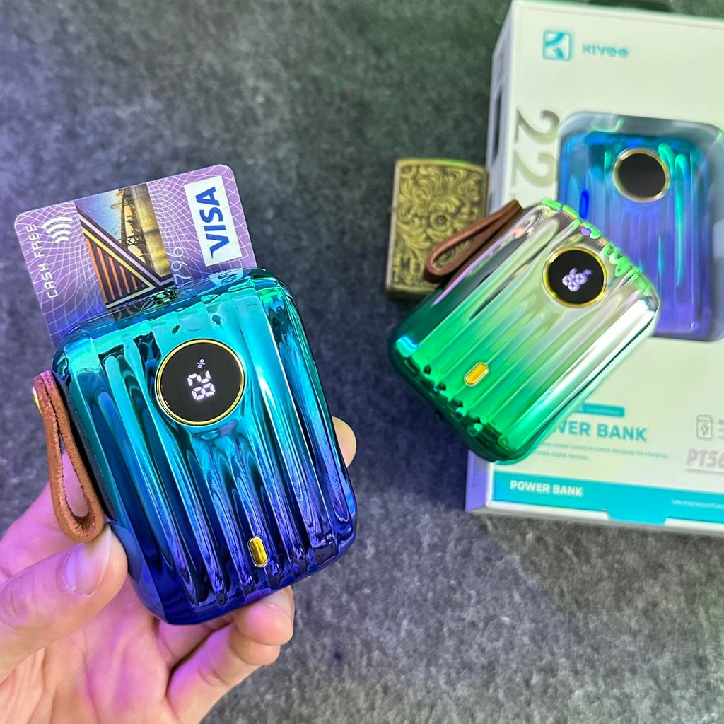 Pin dự phòng 10.000mAh KIVEE - PT56 PRO, siêu nhỏ, sạc nhanh 22.5W