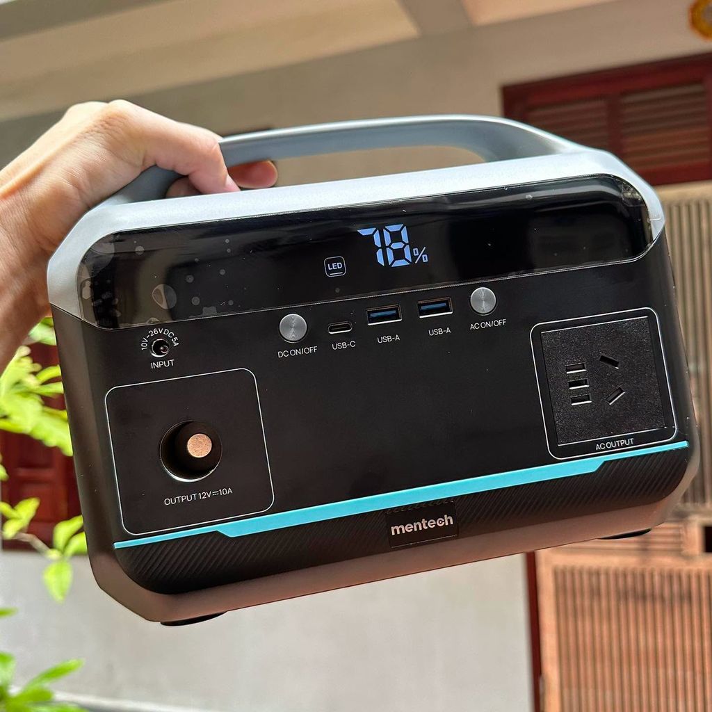 Trạm sạc MENTECH 300W MT300M1 dung lượng 192Wh, ouput AC 220v