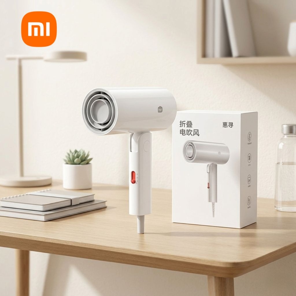 [Kho LB] Máy sấy tóc Xiaomi Reepro HC04 phiên bản HUI, tạo ion âm, có thể gập gọn, 1500W