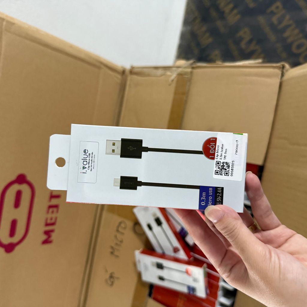 CÁP MICRO USB IVALUE 0.3M