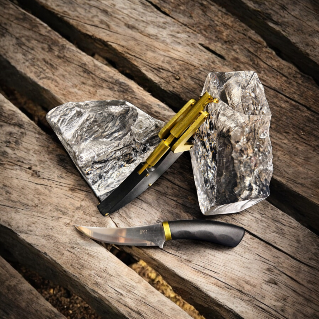 Dao Mini GunBlade Kèm Bao Và Khoá Thông Minh Có Móc