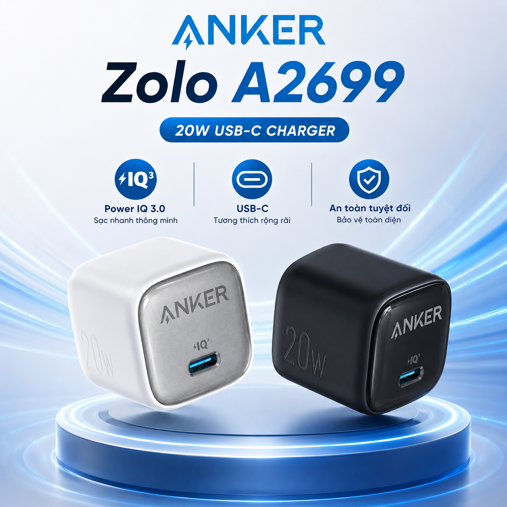 Củ sạc nhanh 20W Anker Zolo A2699