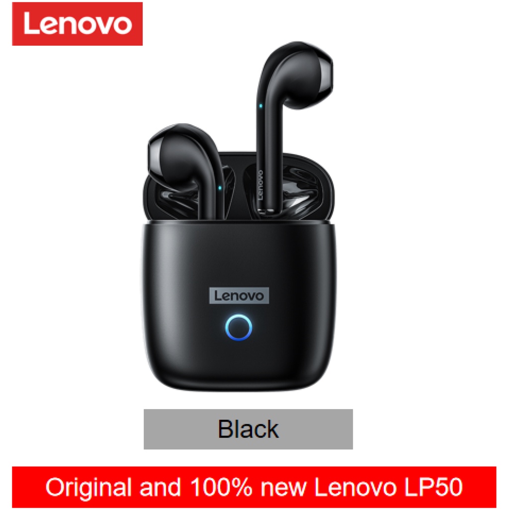 Tai nghe Bluetooth TWS LENOVO Thinkplus LP50 - Âm thanh HiFi, Khử nhiễu AAC, Giảm ồn, IPX5_Màu đen