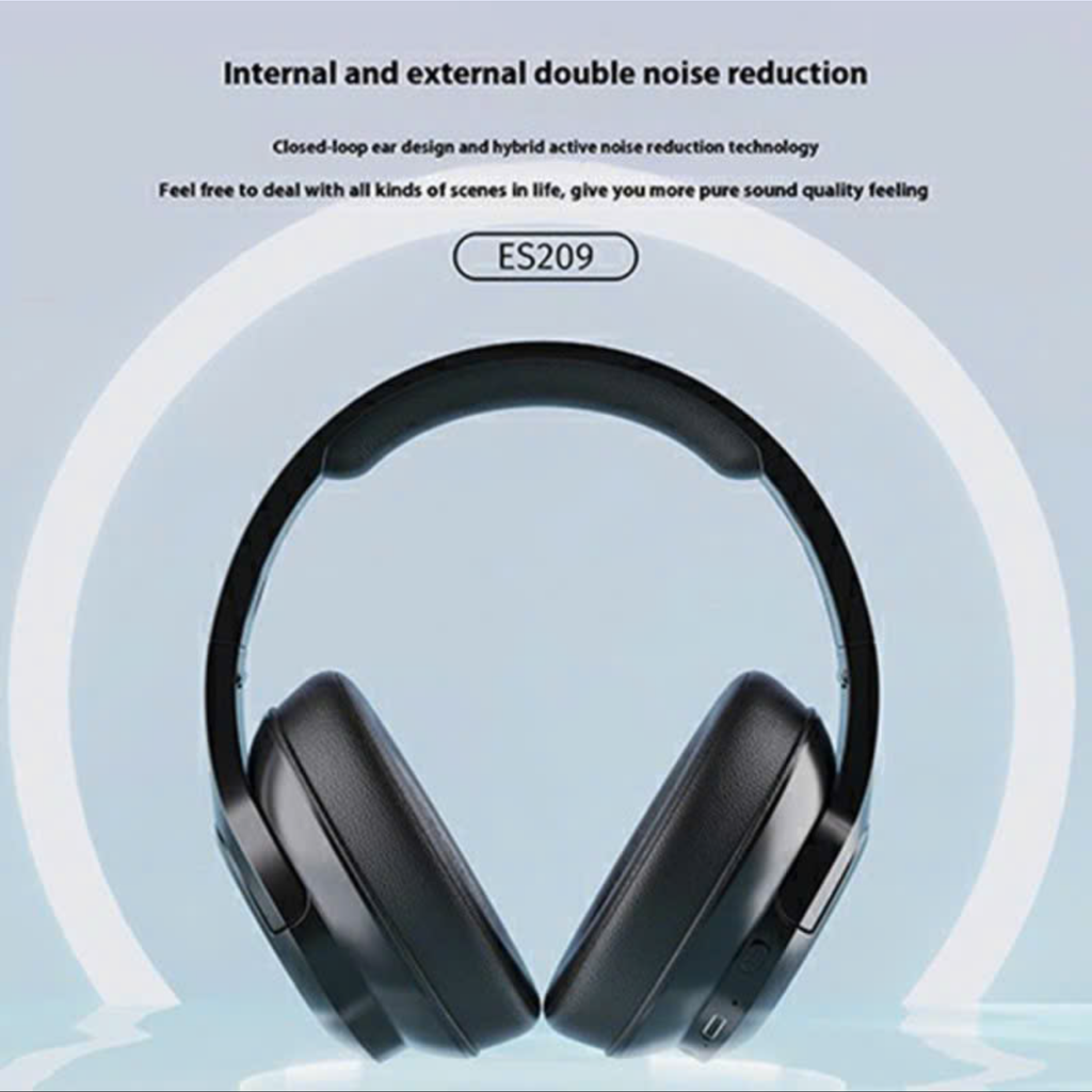 Tai nghe Bluetooth Lenovo Lecoo ES209 - Siêu nhẹ, Mic khử tiếng ồn, Pin lâu, Gấp gọn tiện lợi (Đen)