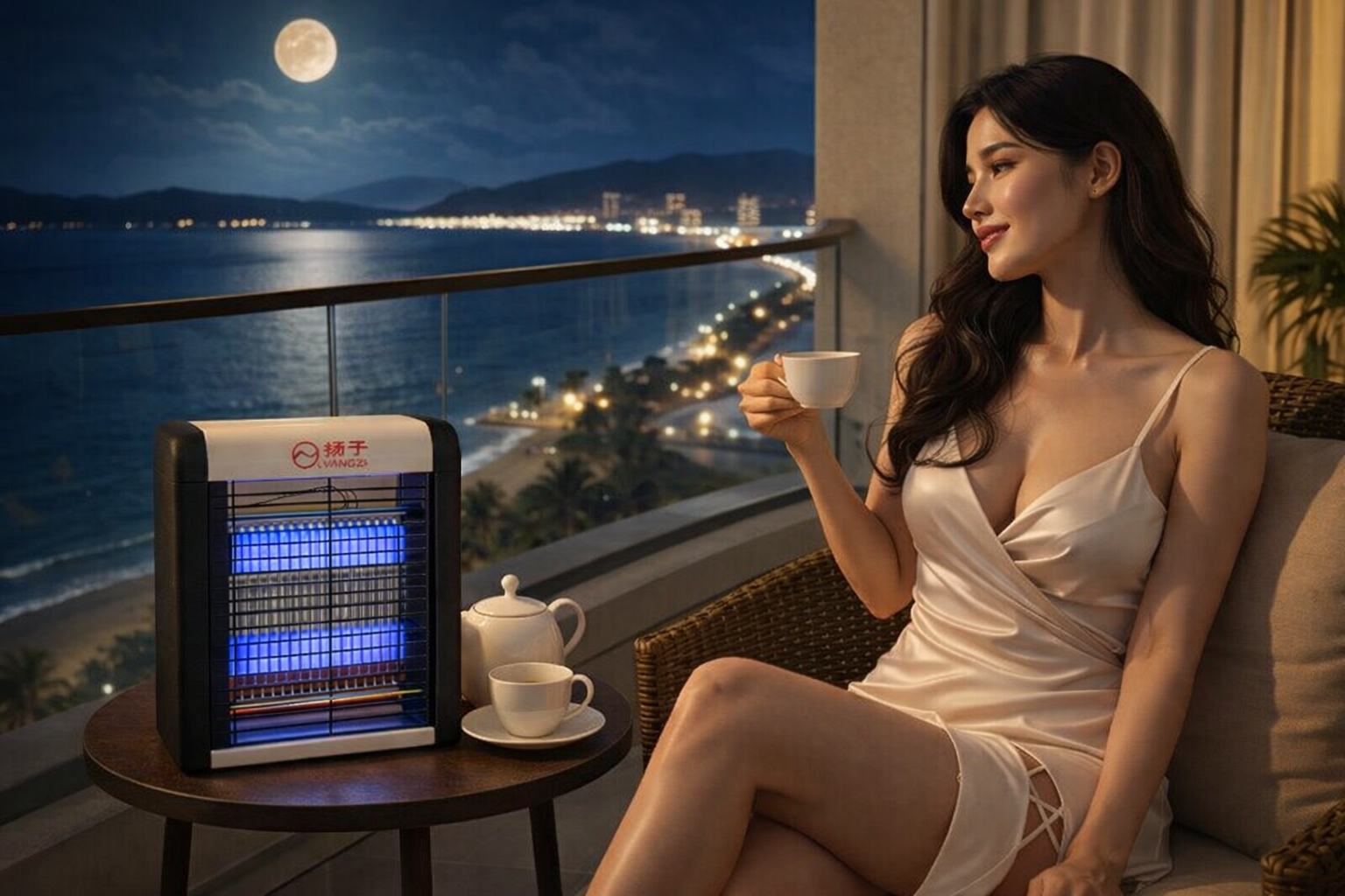 Đèn bắt muỗi điện hãng YANGZI 6W, size nhỏ 25cm