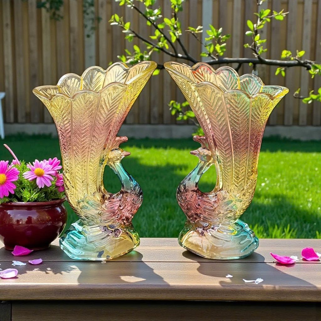 Lọ hoa đuôi công thuỷ tinh f27