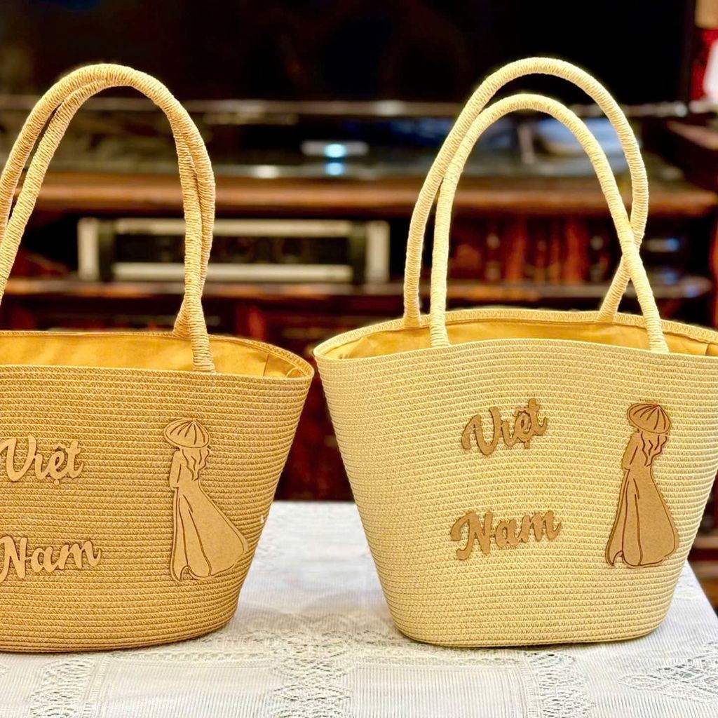 Túi cói chữ việt nam