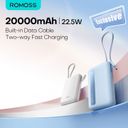 Pin dự phòng Romoss PPR20 10.000mAh sạc nhanh 22.5w (bị xước vỏ, không hộp) có CCC - ko BH cáp