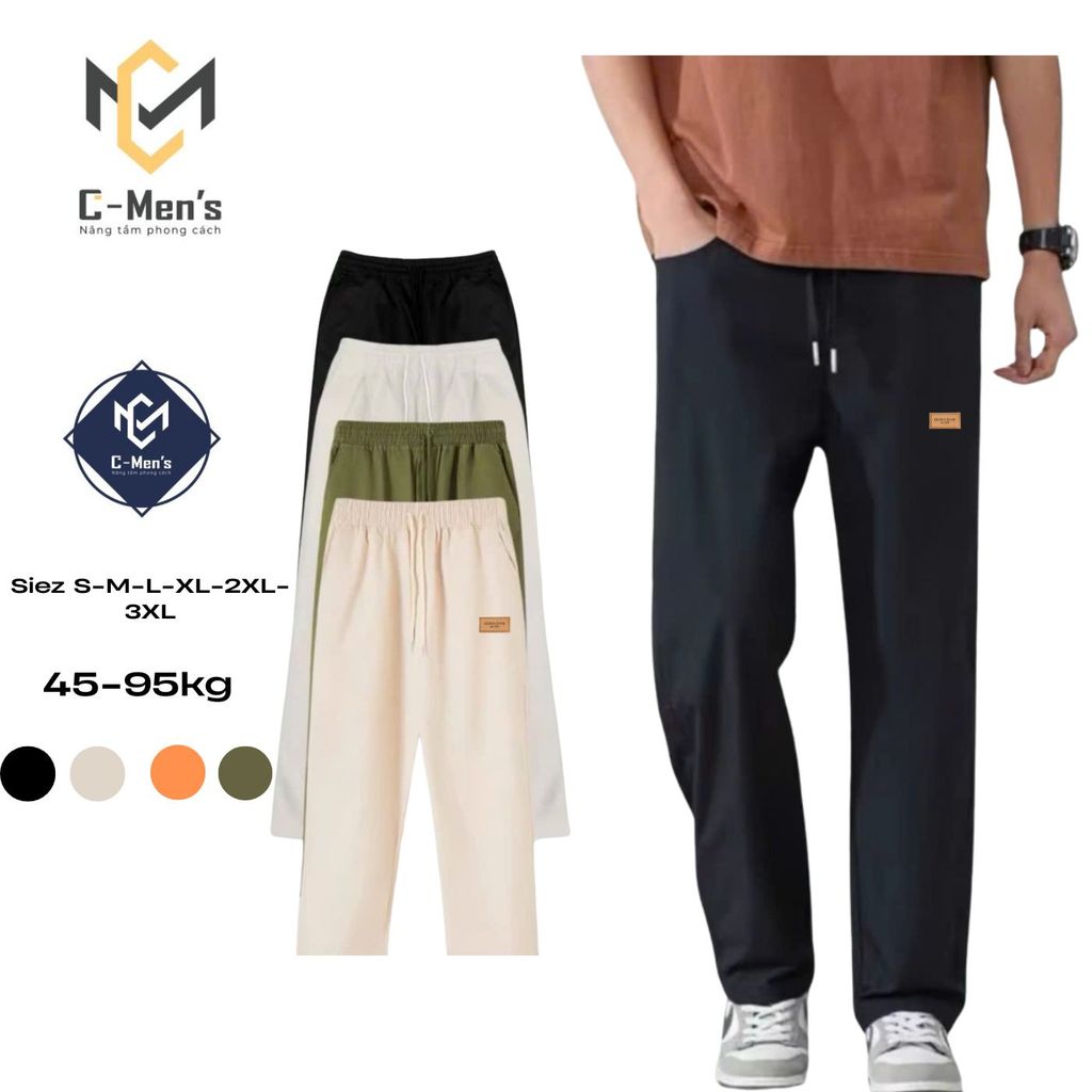 MS20 - Quần Kaki 2 da form suông ống rộng