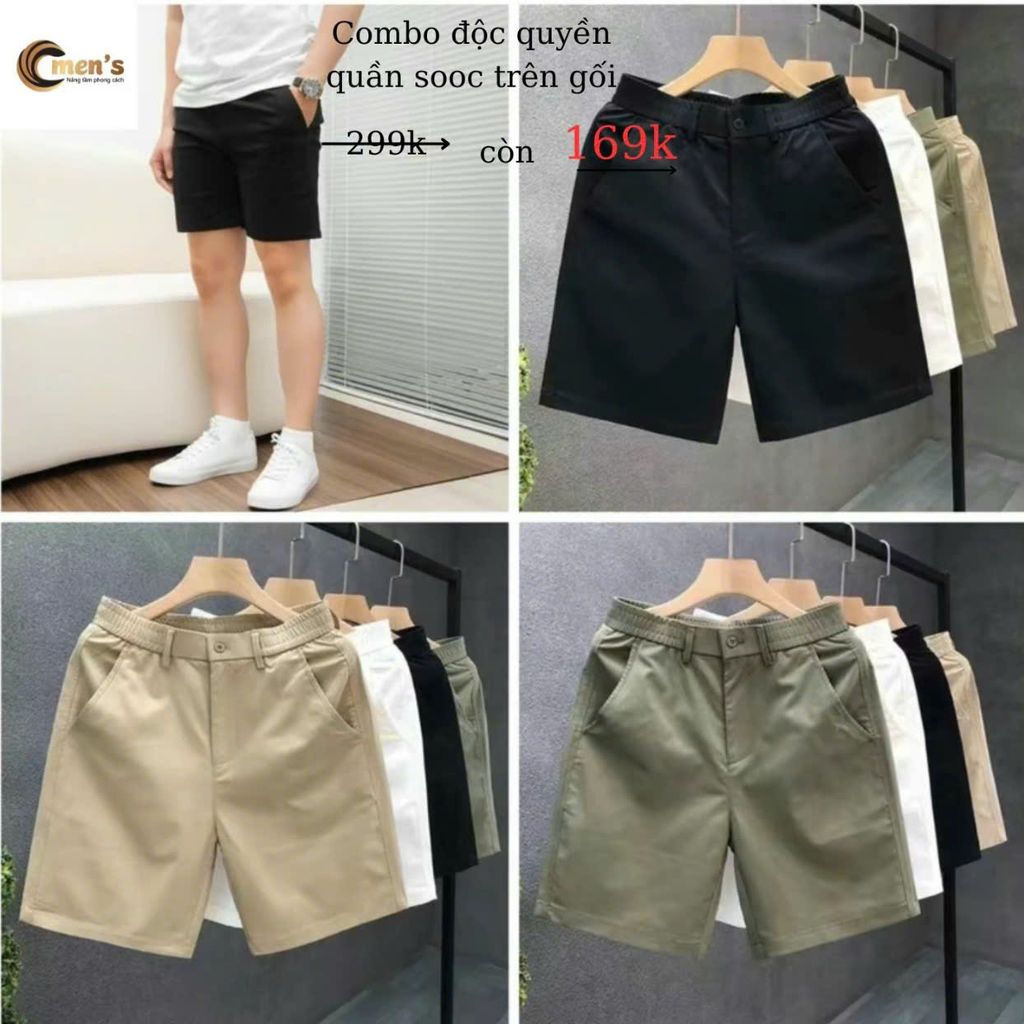 MS08 - Quần short khóa kaki 2 da