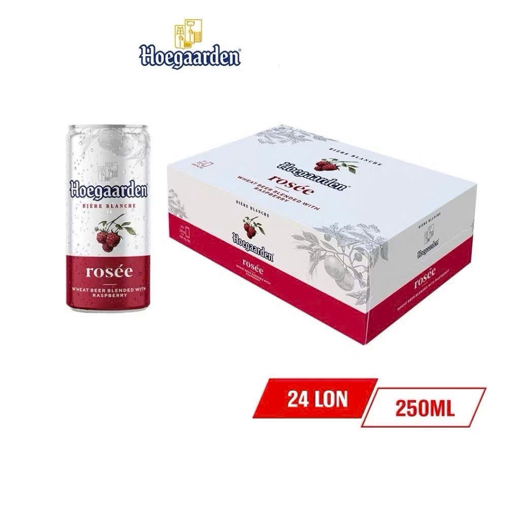 Bia Bỉ Hoegaarden Rosée 3% – thùng 24 lon 250ml