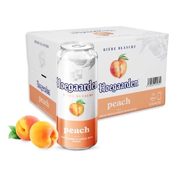 Bia Bỉ Hoegaarden Peach 3% – thùng 12 lon 500ml