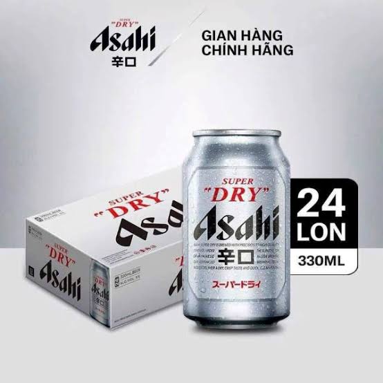 Bia Asahi Super Dry 24 Lon x 330ml Date 28.9.2026