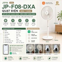 Quạt cây JIPIN JP-F08-DXA, điều chỉnh độ cao, dùng app điều khiển, công suất 50w