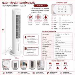 QUẠT THÁP TẠO ẨM JIPIN JP-SLTS-05 – HỆ SINH THÁI XIAOMI YOUPIN