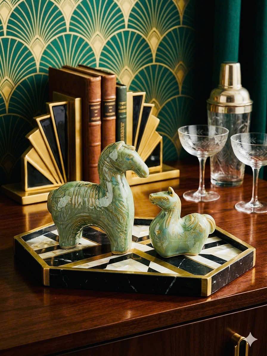 Ngựa mẹ con bày deco rất xinh