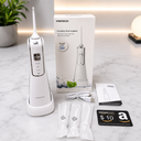 Máy Tăm Nước Prêtch Amazon, 360 Độ, Đế Sạc Không Dây, Tặng Kèm 4 Đầu Thay Thế, Chống Nước Chuẩn IPX7