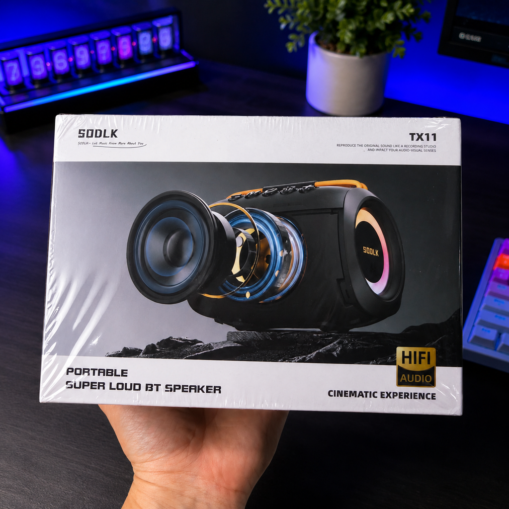 Loa Bluetooth SODLK KT01934 Không Dây Di Động Chống Nước IPX,6 Loa Siêu Trầm 20W, Ghép 2 Loa TWS 