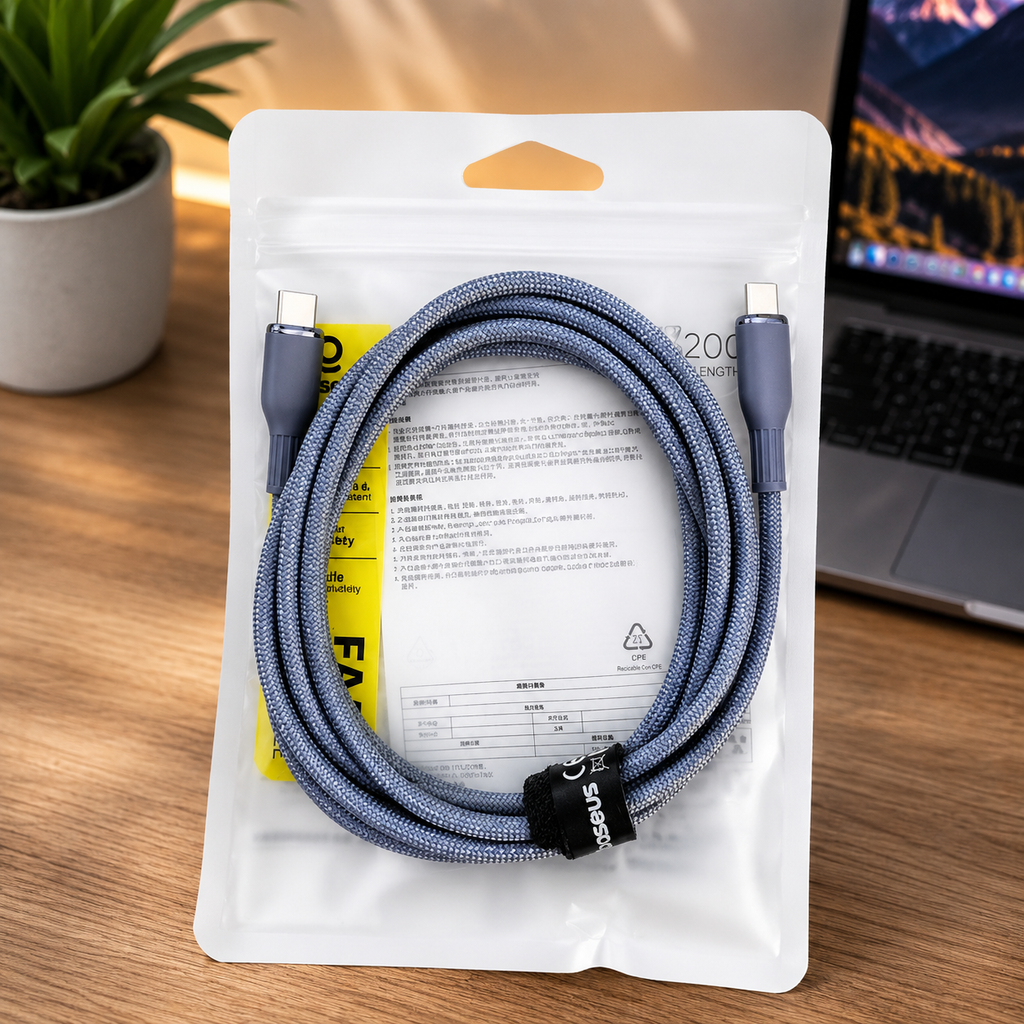CÁP SẠC NHANH BASEUS USB-C to Lightning 30W – Dài 2M Chuẩn MFi, Bền Bỉ, Sạc Nhanh Cho iPhone KT01976
