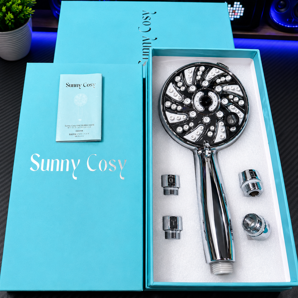 Vòi Sen Tăng Áp Sunny Cosy Nhật Bản 7 Chế Độ – Làm Sạch Sâu, Masage Da Tiết Kiệm Nước KT02084