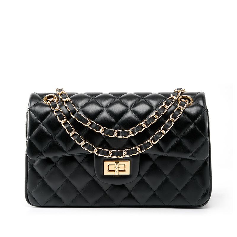 Túi Xách Nữ Chain Đeo Chéo Đeo Vai Vân Trám Dập Nổi Cho Nàng Đi Tiệc Đi Chơi Size 23 LADYSAM LDS2382