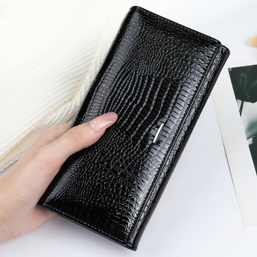 Bóp Ví Nữ Da Thật Dáng Dài Cầm Tay Nhiều Ngăn Đựng Thẻ ATM Điện Thoại LADYSAM 1068