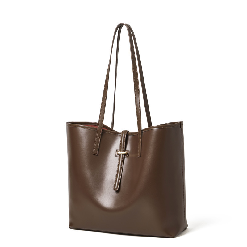 Túi Xách Nữ Tote Da Bò Thật Công Sở 2 Trong 1 Kèm Túi Phụ Tháo Rời Đeo Vai Đi Làm Size 31 LDS3325
