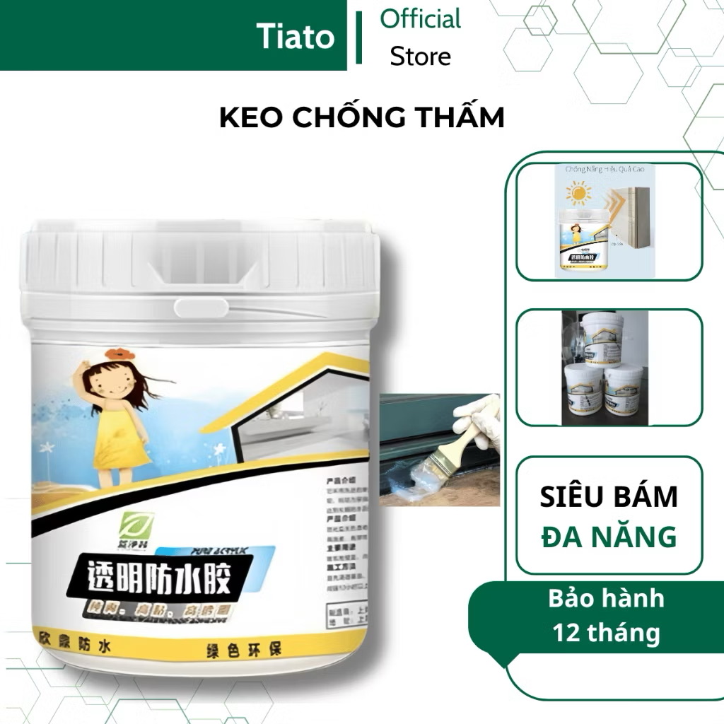 Keo chống thấm trong suốt tiato ( hộp 300g)