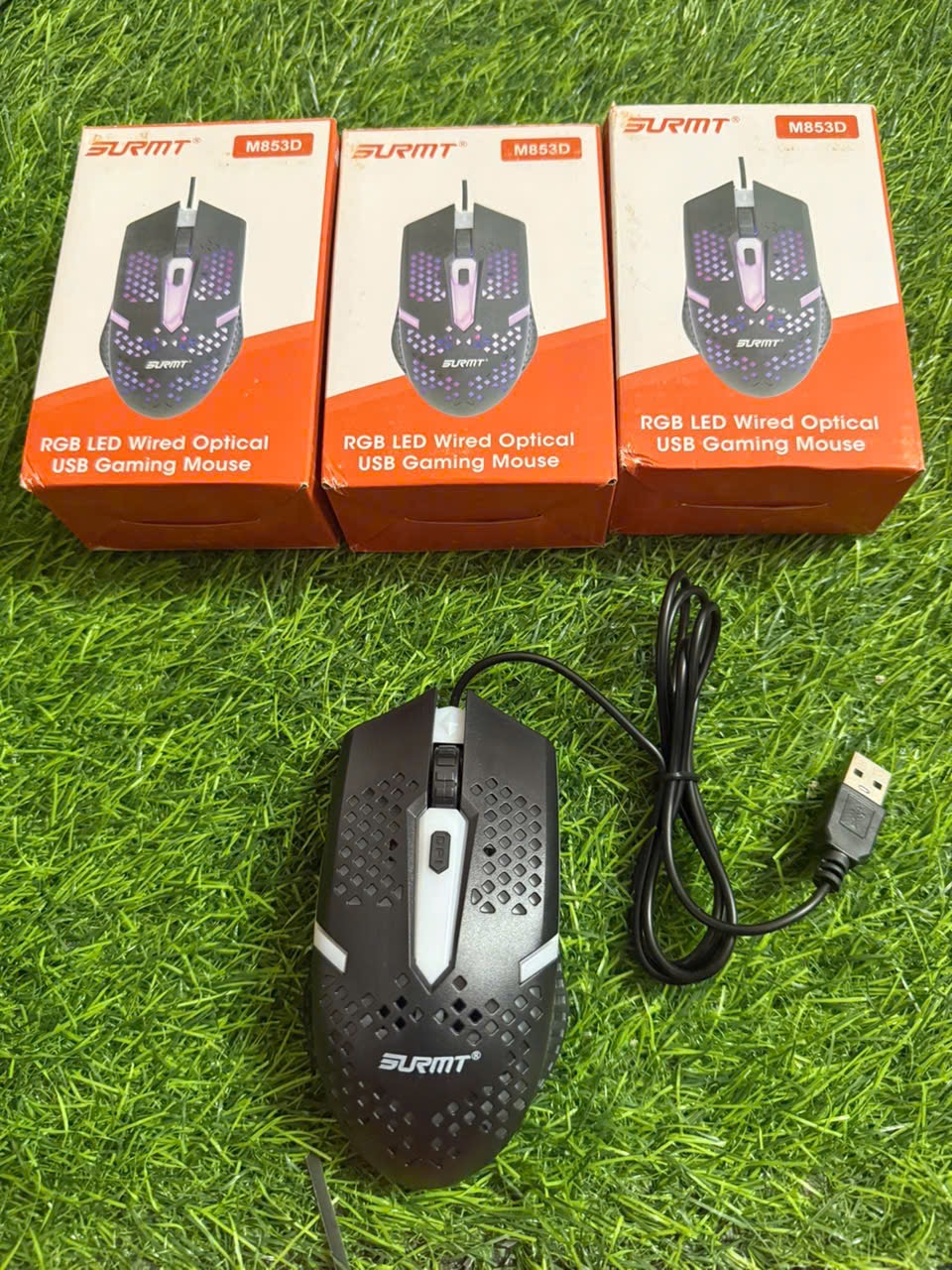 Chuột máy tính SURMT M853D chuột quang có dây.tích hợp đèn led RGB