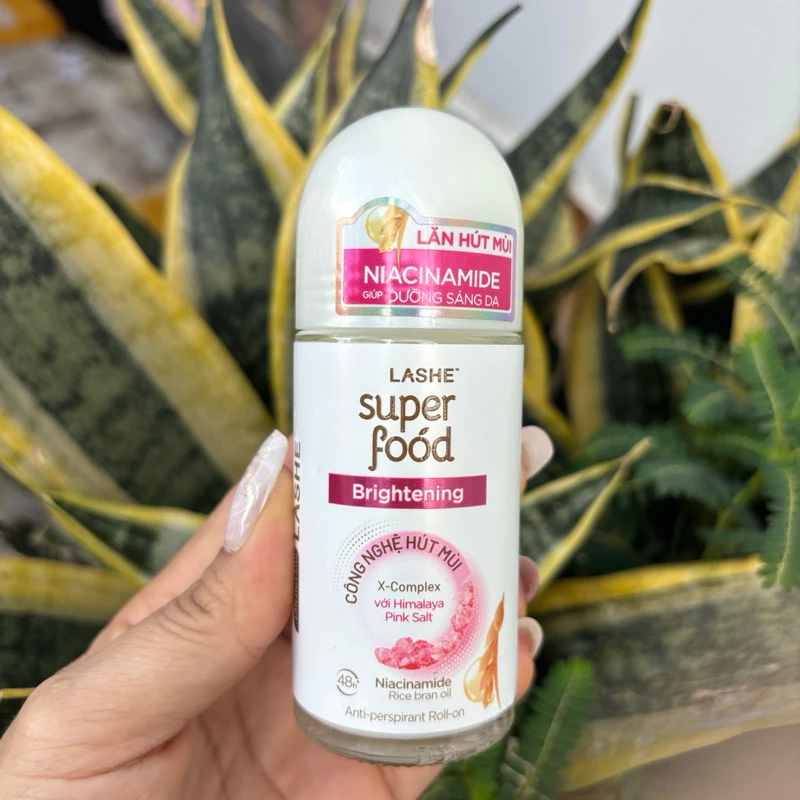 Lăn khử mùi Lashe Super Food Brightening dưỡng sáng da