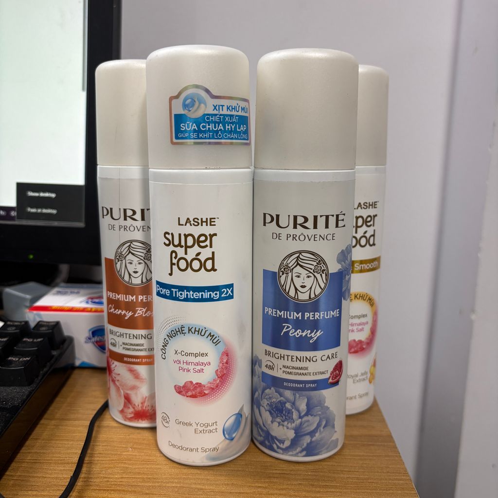 Xịt khử mùi nữ PURITÉ và Lashe 140ml