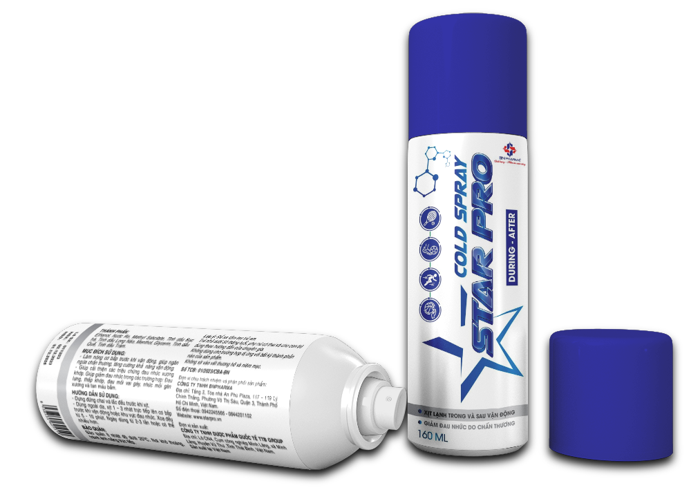 Xịt lạnh giảm đau sau chấn thương STARPRO 160ml
