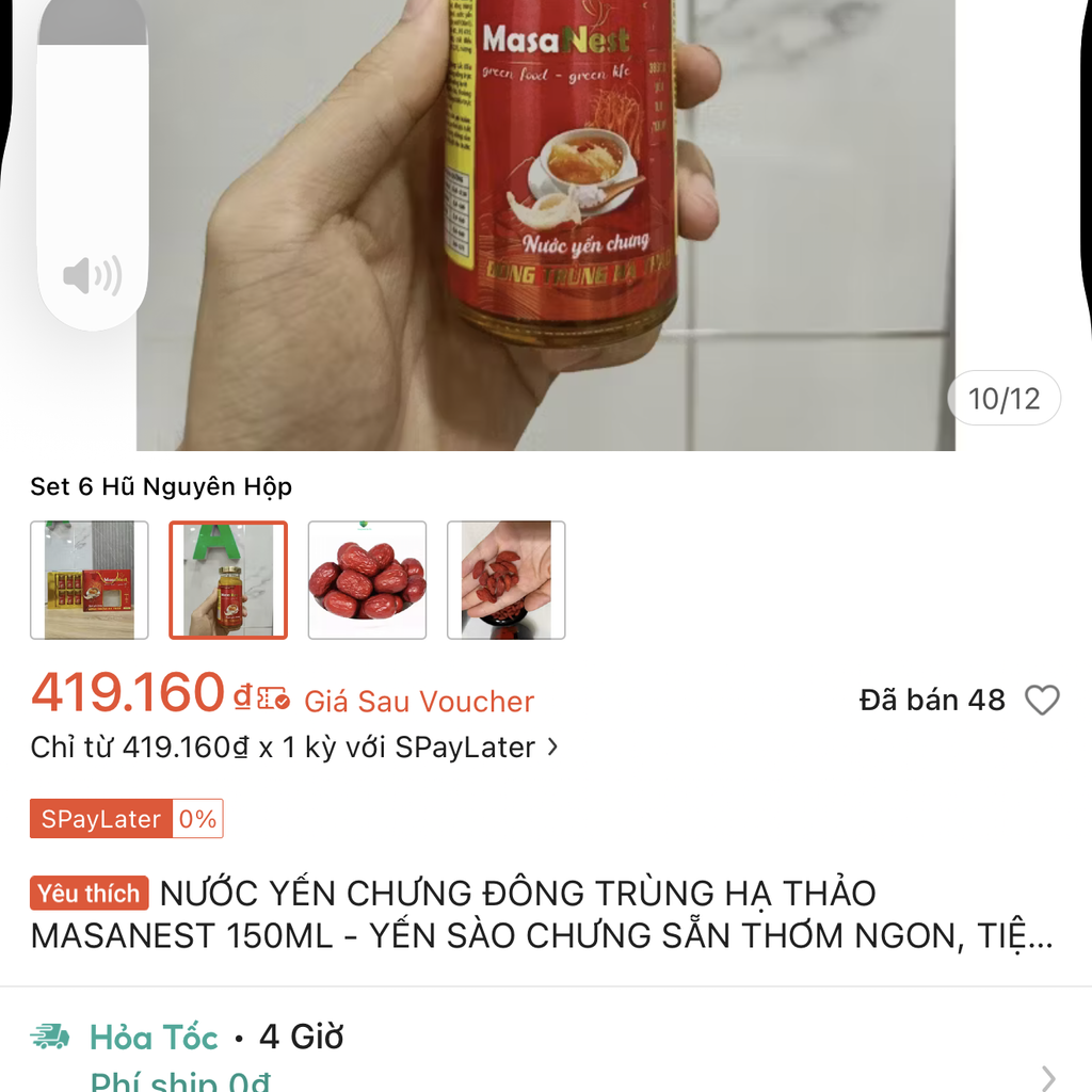 ￼NƯỚC YẾN CHƯNG ĐÔNG TRÙNG HẠ THẢO MASANEST 150ML - YẾN SÀO CHƯNG SẴN THƠM NGON, TIỆN LỢI