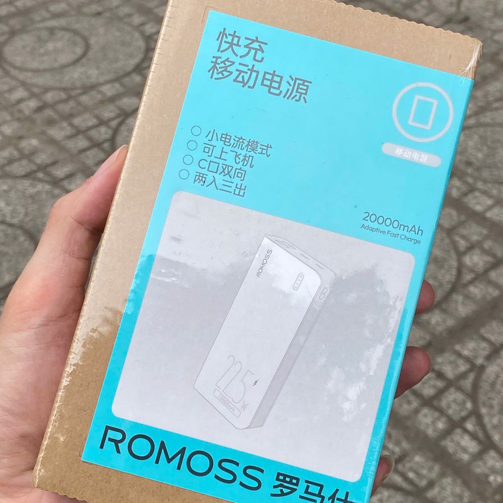 Sạc dự phòng Romoss Sense 6FS 20.000 Mah - 22.5W. PD3.0 / QC3.0 / FCP / SCP