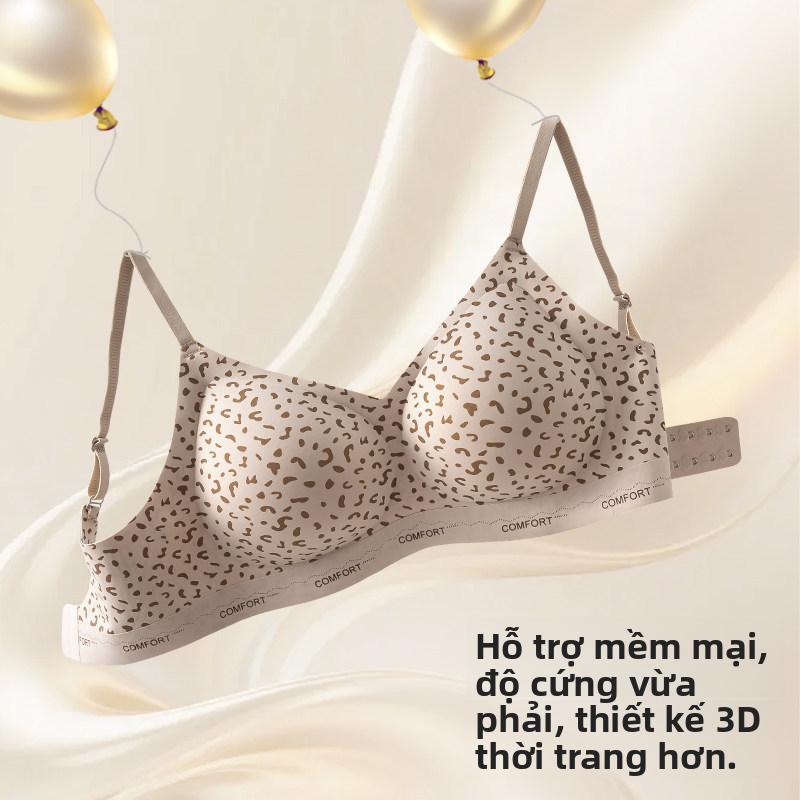 Áo ngực nữ không gọng, không đường may, họa tiết da báo, cúp ngực nâng đỡ toàn diện M58 