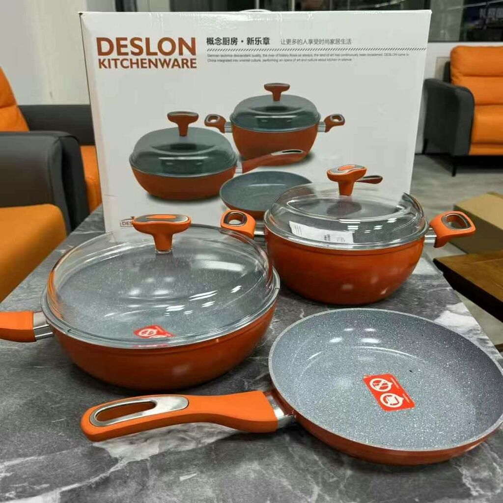 Bộ Nồi Chảo Chống Dính DESLON Kitchenware - dùng được cho bếp từ, ko chứa PFOA