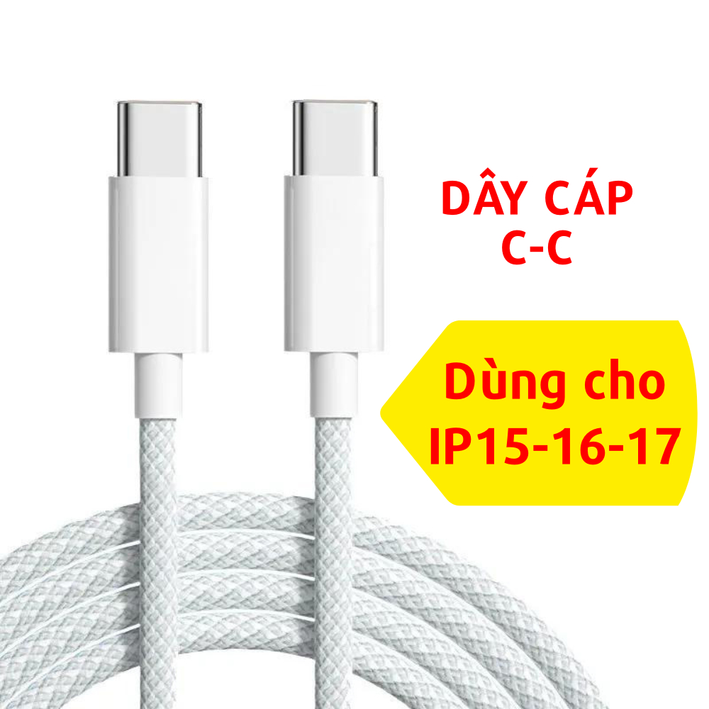 Cáp sạc nhanh 20W C to C bọc dù hàng linh kiện no box