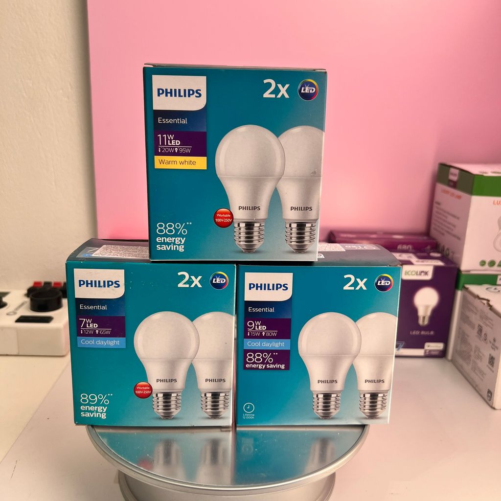 Đèn led búp tròn 7w,9w,11w 230v 2ct/6 apr Essential Philips