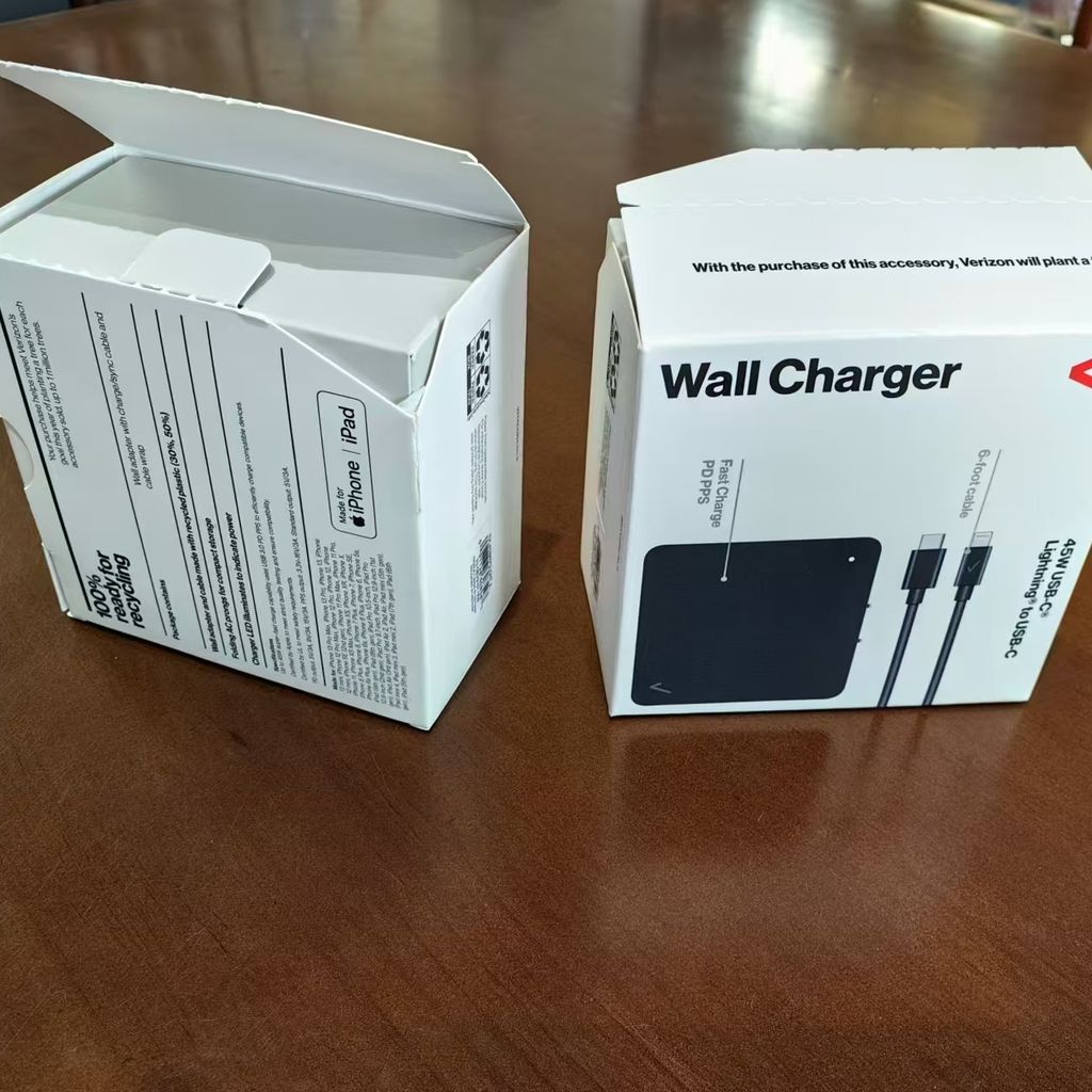Bộ sạc nhanh 45W Verizon (Mỹ) kèm cáp C to C dài 2M, sạc nhanh PPS/PD/QC (ko bh cáp)