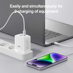 Sạc Nhanh 45W XO CE36 2 Cổng (USB-A+C), Hỗ trợ PPS,.... ( Sạc các loại điện th…