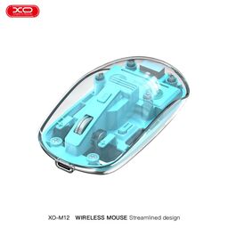 Chuột Sạc Bluetooth / 2.4Hz không dây XO M12 trong suốt ( Nhiều Màu)